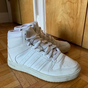 White Adidas High Top Sneakers